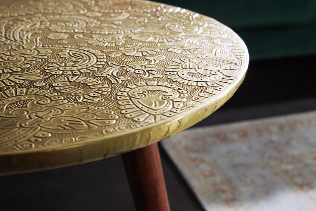 Beistelltisch Maya 50cm antik gold