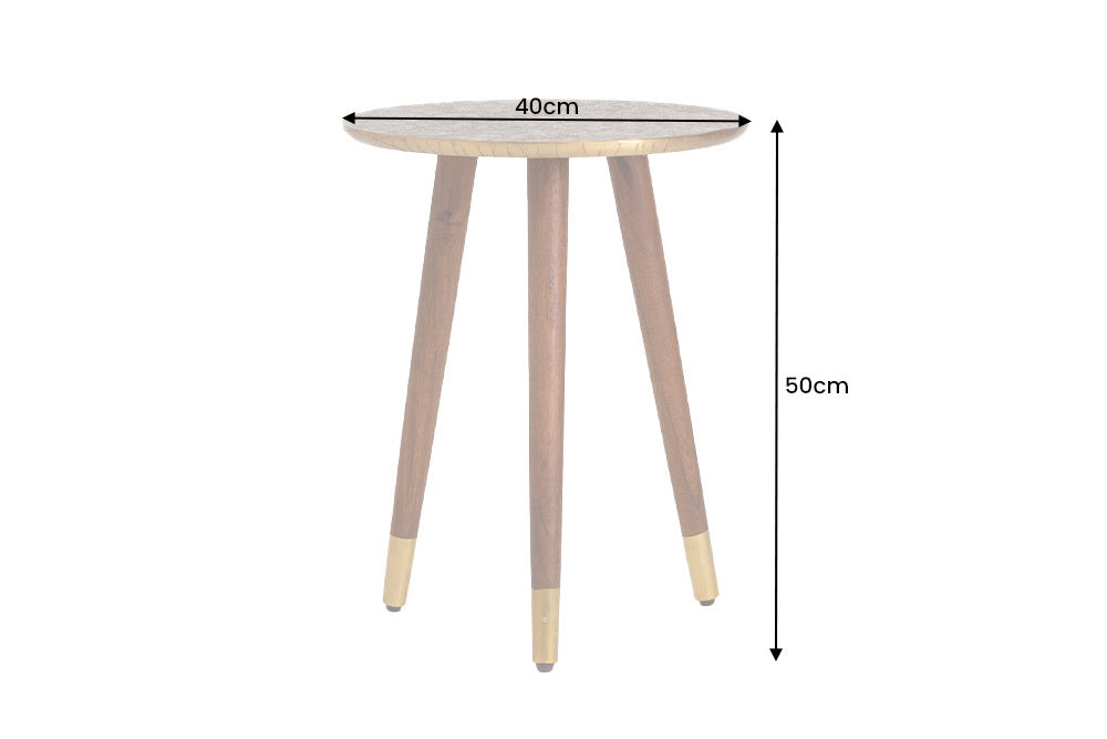 Beistelltisch Maya 50cm antik gold