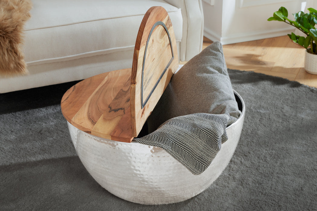 Couchtisch Eastward Vault 60cm Akazie silber
