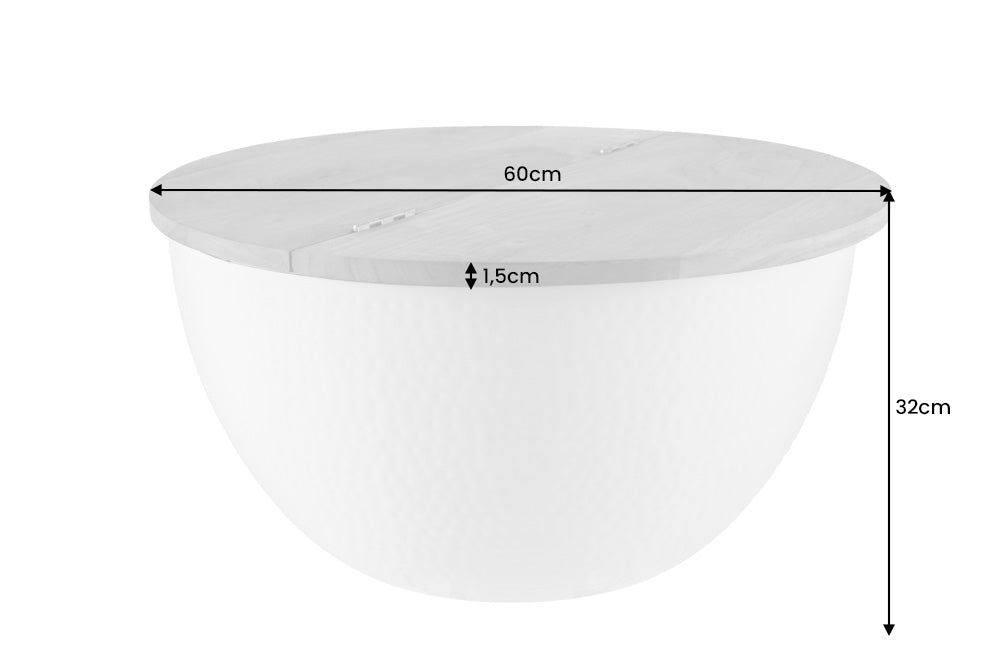 Couchtisch Eastward Vault 60cm Akazie silber