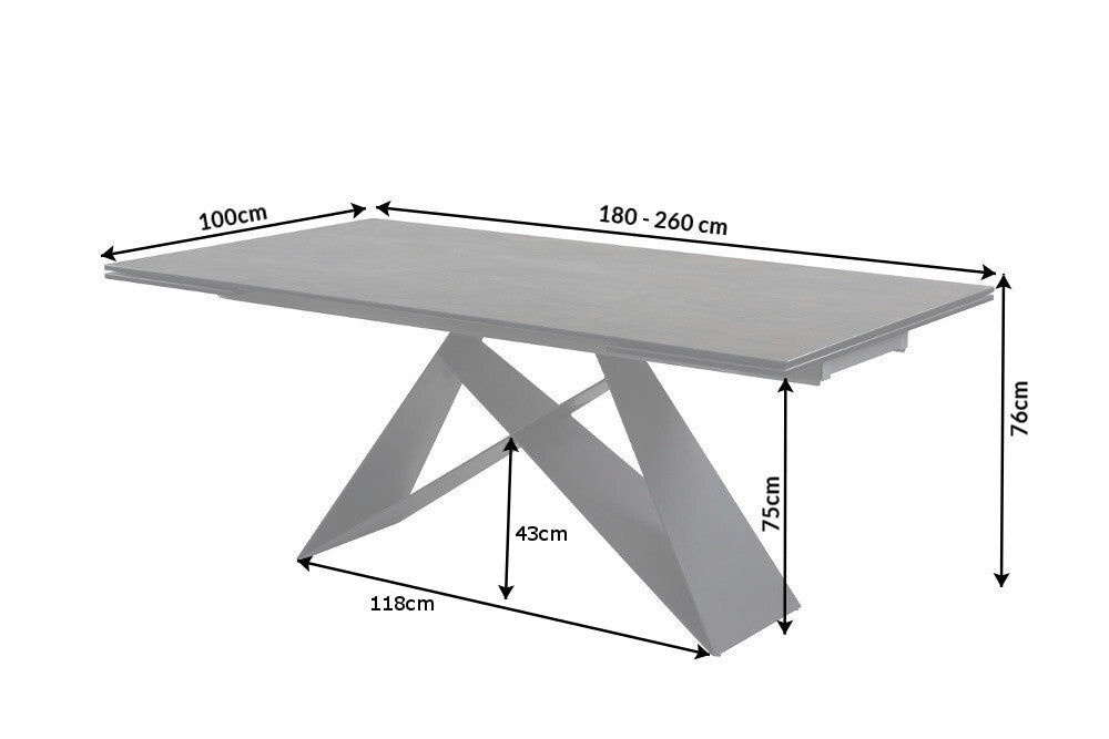 Esstisch Vulcan 180-260cm
