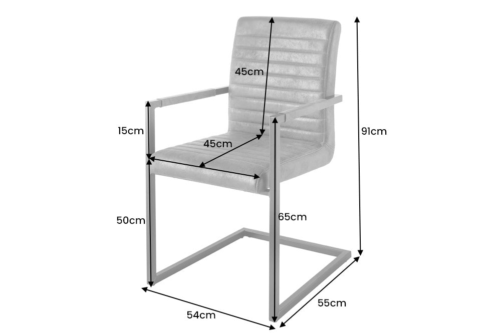 Freischwinger Penthouse Antik Braun