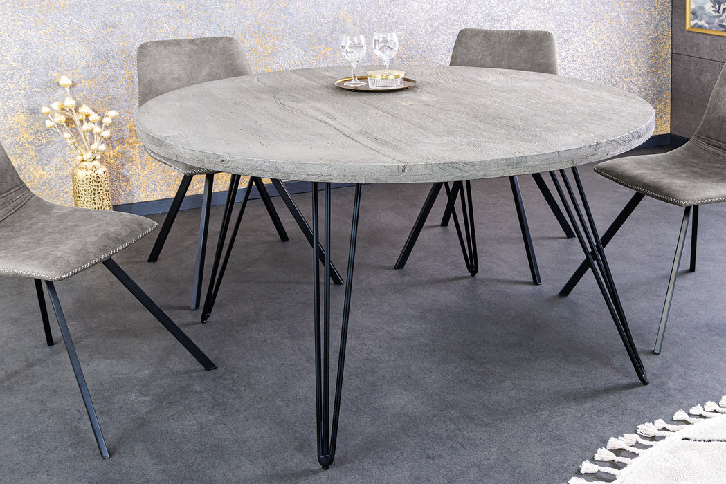 Esstisch Val Ferret 80cm Mango Grau