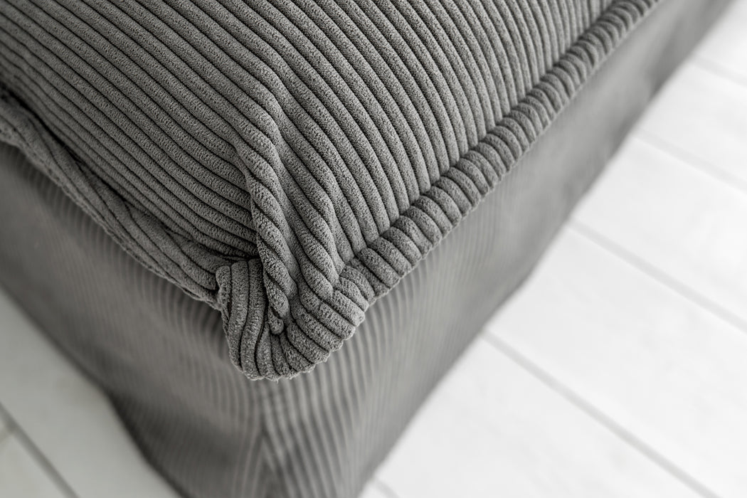 Eck-Sofa Clouds 255cm Cord grau