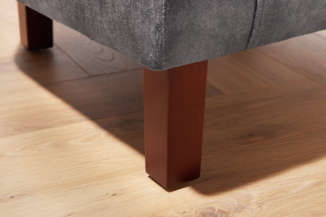 Sessel Fitzgerald Samt grau Armlehne