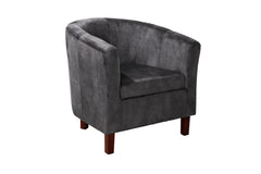 Sessel Fitzgerald Samt grau Armlehne