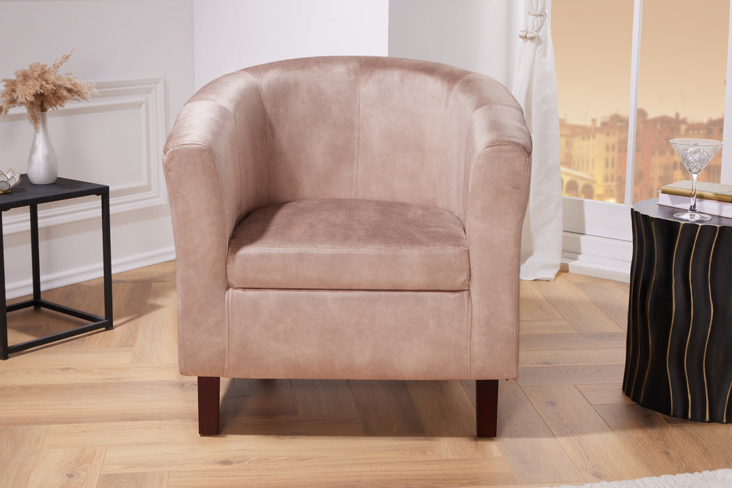 Sessel Fitzgerald Samt champagner greige