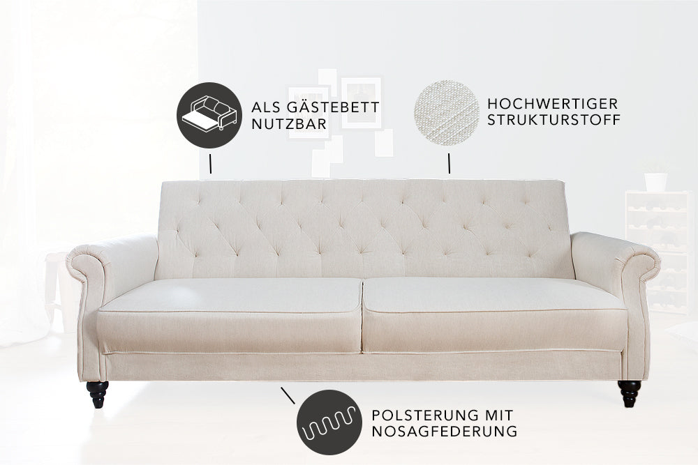Schlafsofa Sofia Plus 220cm Natur