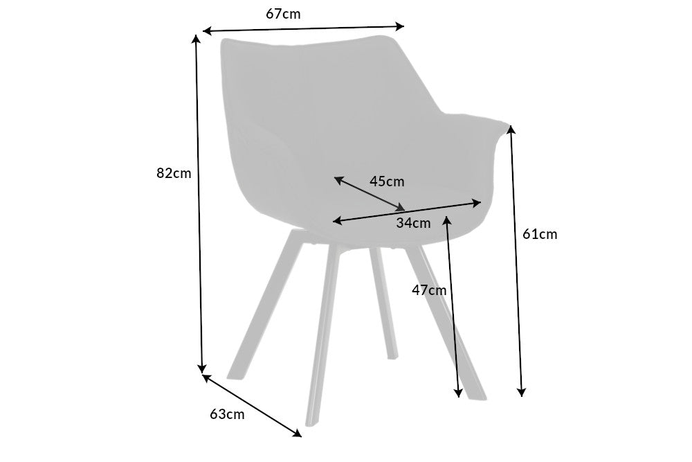 Stuhl The Nordic Retro antik grau drehbar