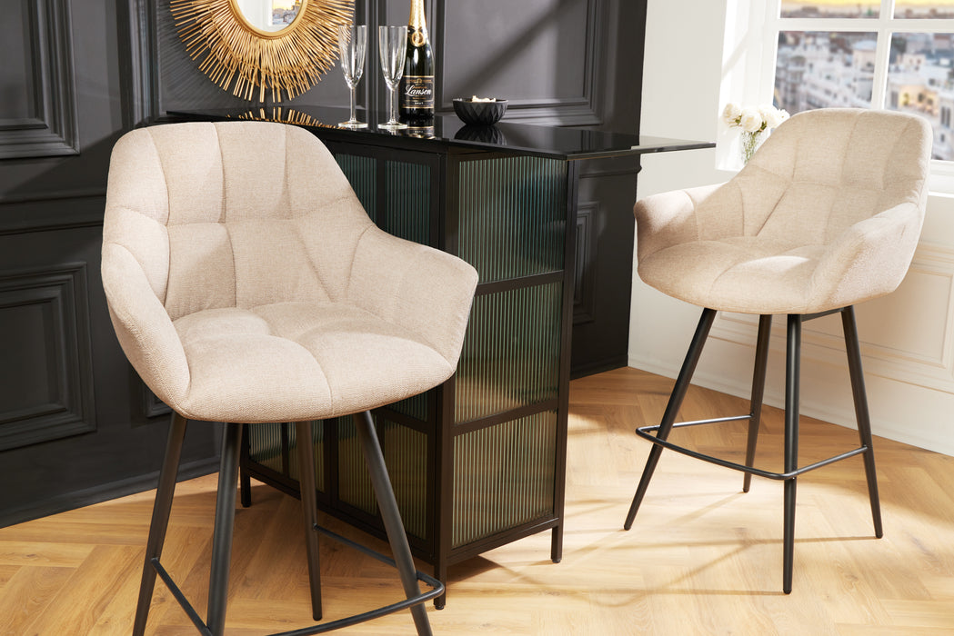 Barstuhl Monarch champagner beige drehbar