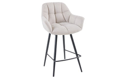 Barhocker Monarch champagner beige Flachgewebe drehbar