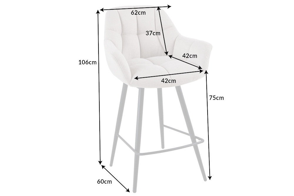 Barstuhl Monarch champagner beige drehbar
