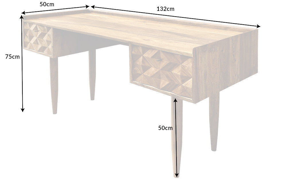 Schreibtisch Alpen 130cm Akazie honey