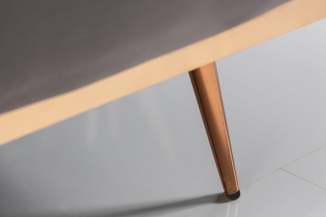 Schlafsofa Eleganza 210cm grau Samt
