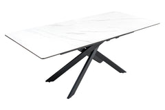 Esstisch Alpen 160-200cm Keramik Weiss Marmor