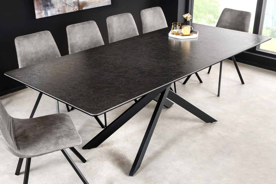 Esstisch Alpen 160-200cm Keramik Anthrazit Marmor