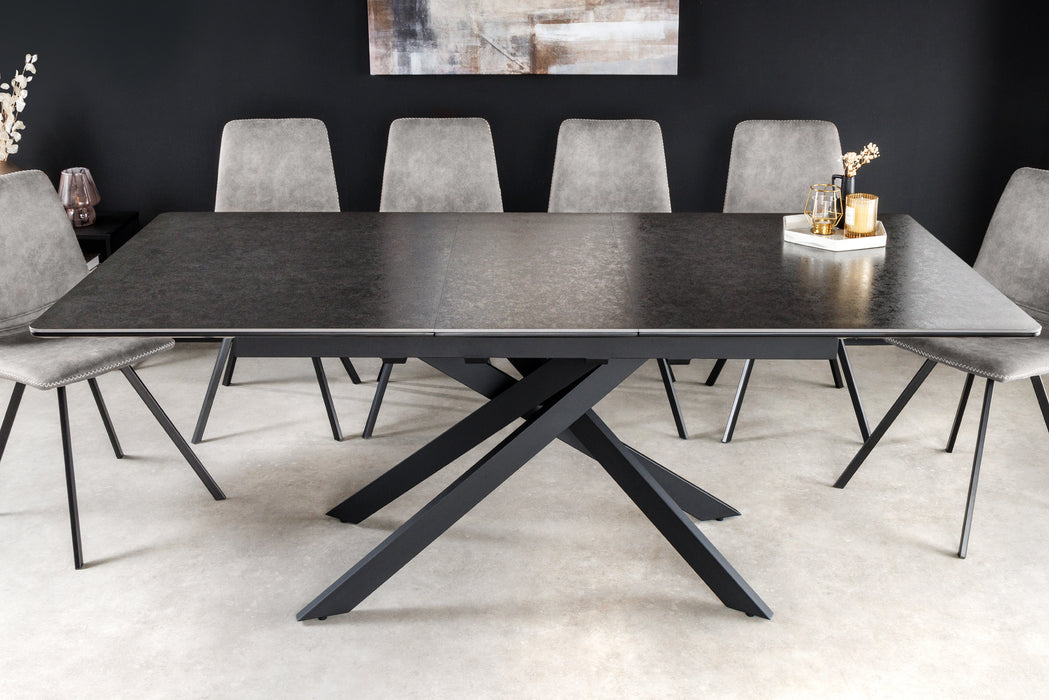 Esstisch Alpen 160-200cm Keramik Anthrazit Marmor