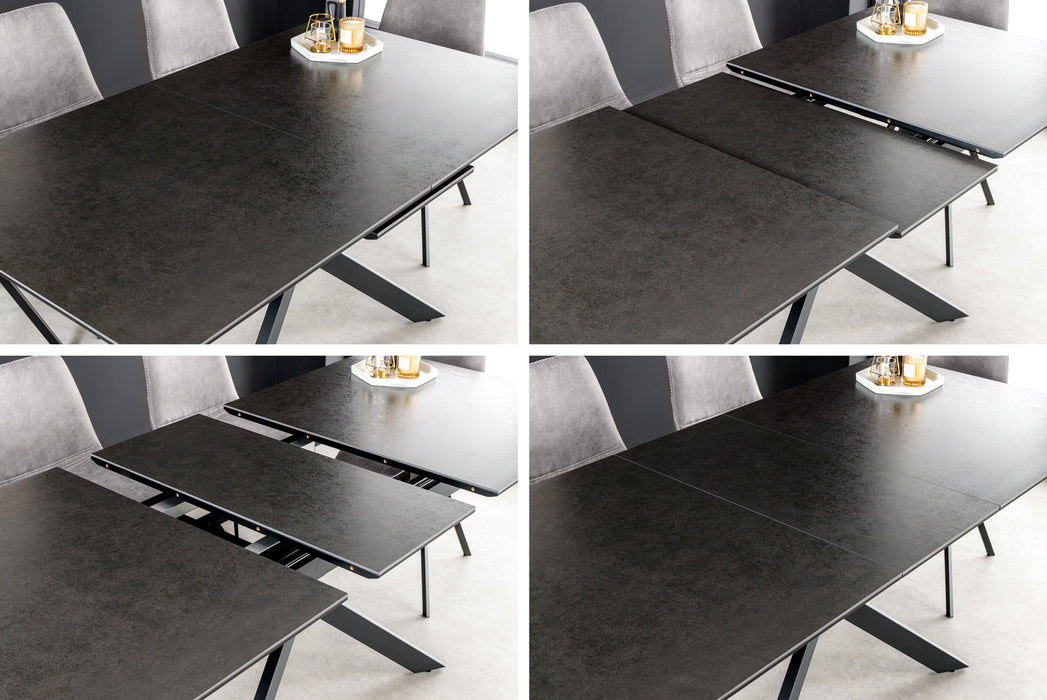 Esstisch Alpen 160-200cm Keramik Anthrazit Marmor
