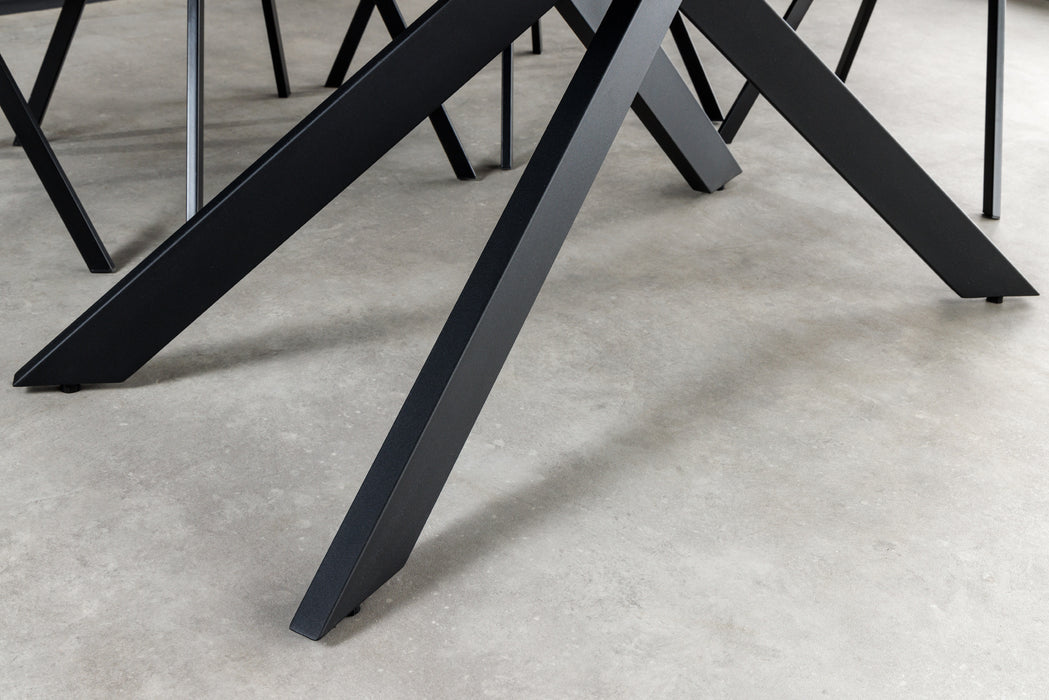 Esstisch Alpen 160-200cm Keramik Anthrazit Marmor
