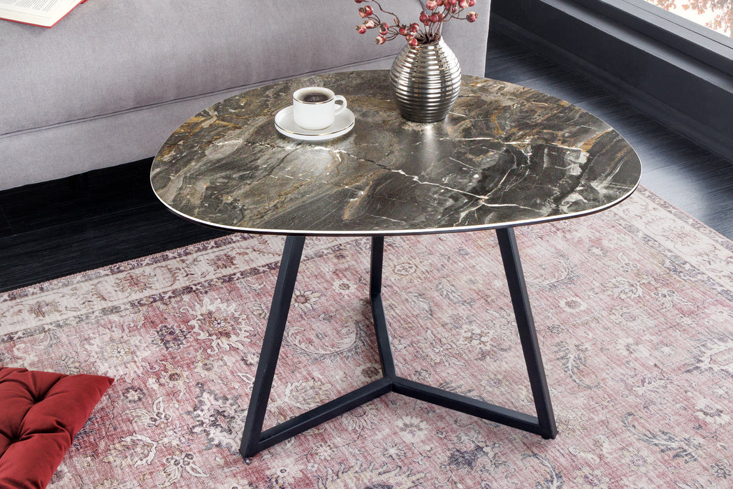 Couchtisch Fantastic 70cm taupe Keramik Marmor