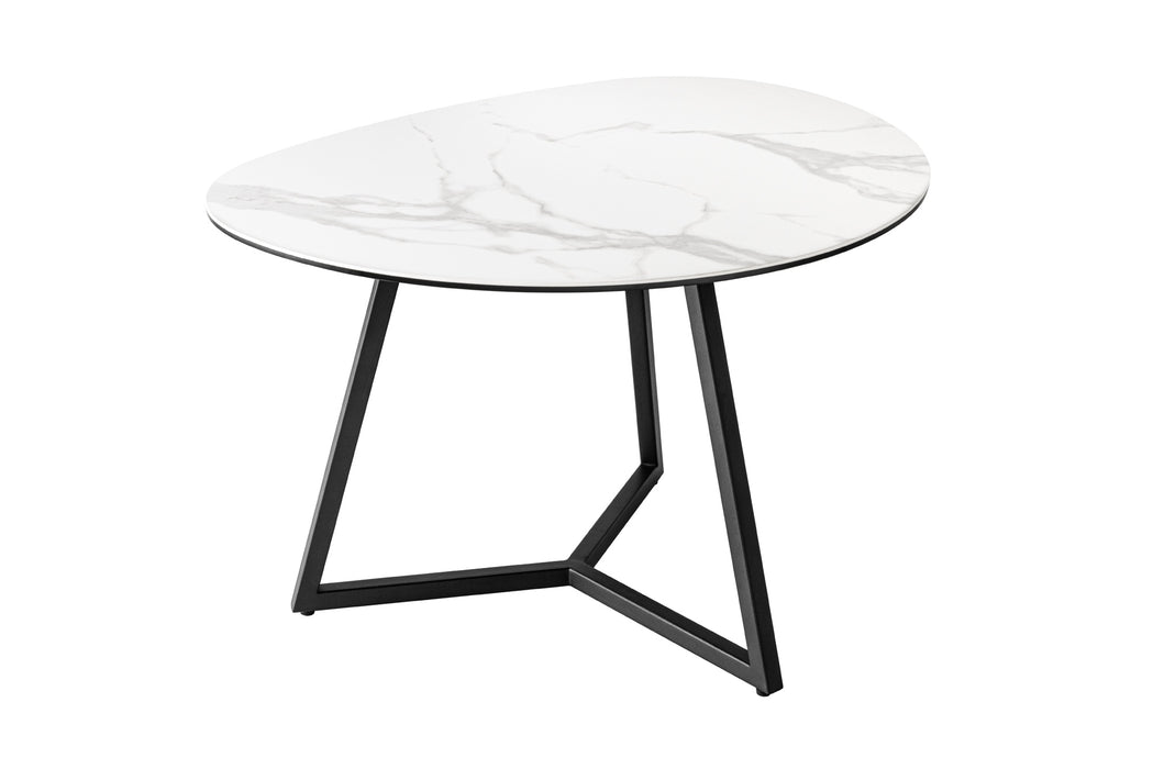 Couchtisch Fantastic  70cm weiß Keramik Marmor