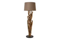 Stehleuchte Savannah 150cm Teakholz natur Metallfuss