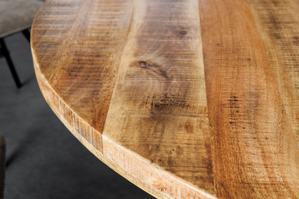 Esstisch Blacksmith 145cm Rund Natur Mango