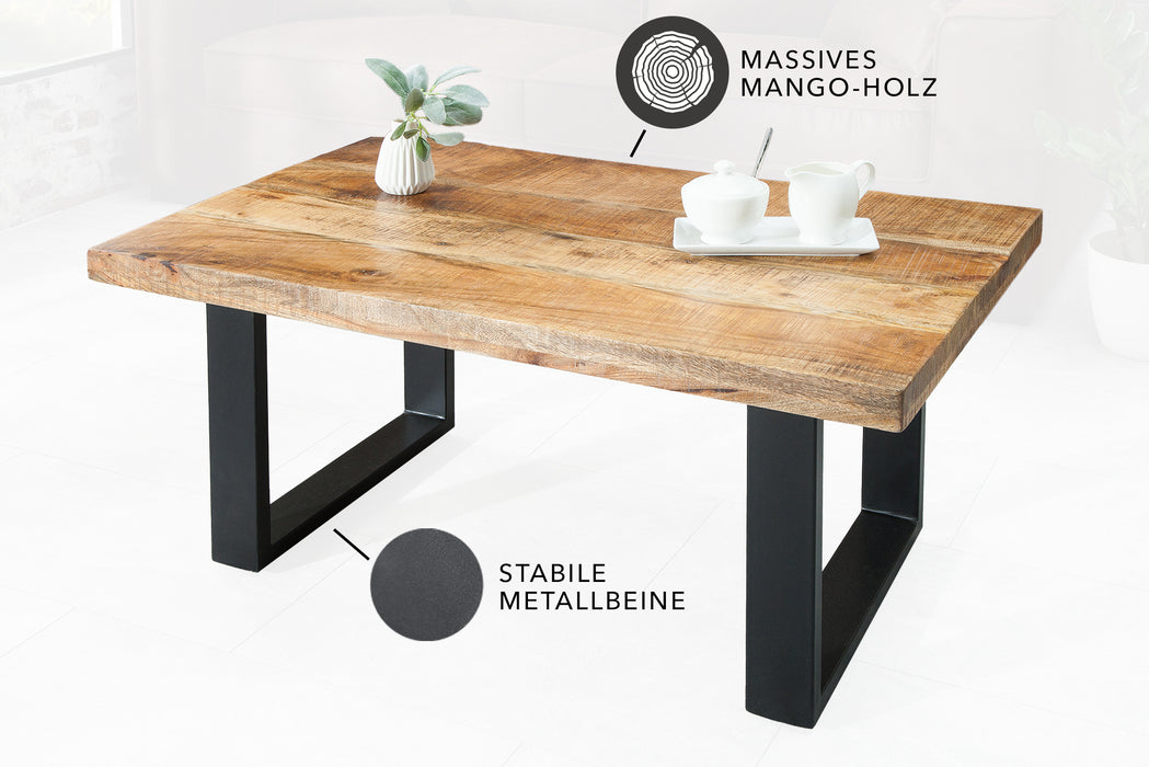 Couchtisch Blacksmith 100cm natur Mango