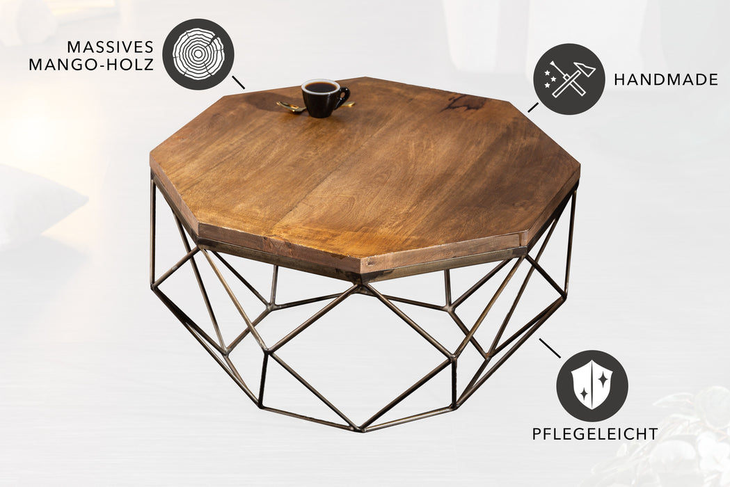 Couchtisch Diamant 70cm Mango
