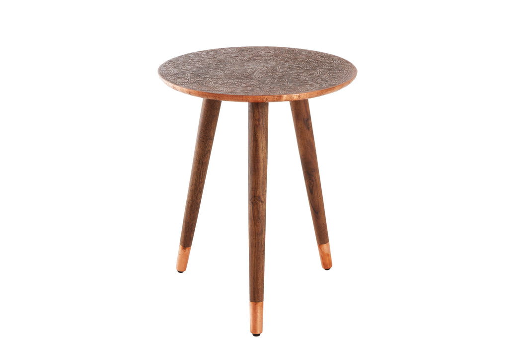Beistelltisch Maya 50cm antik kupfer