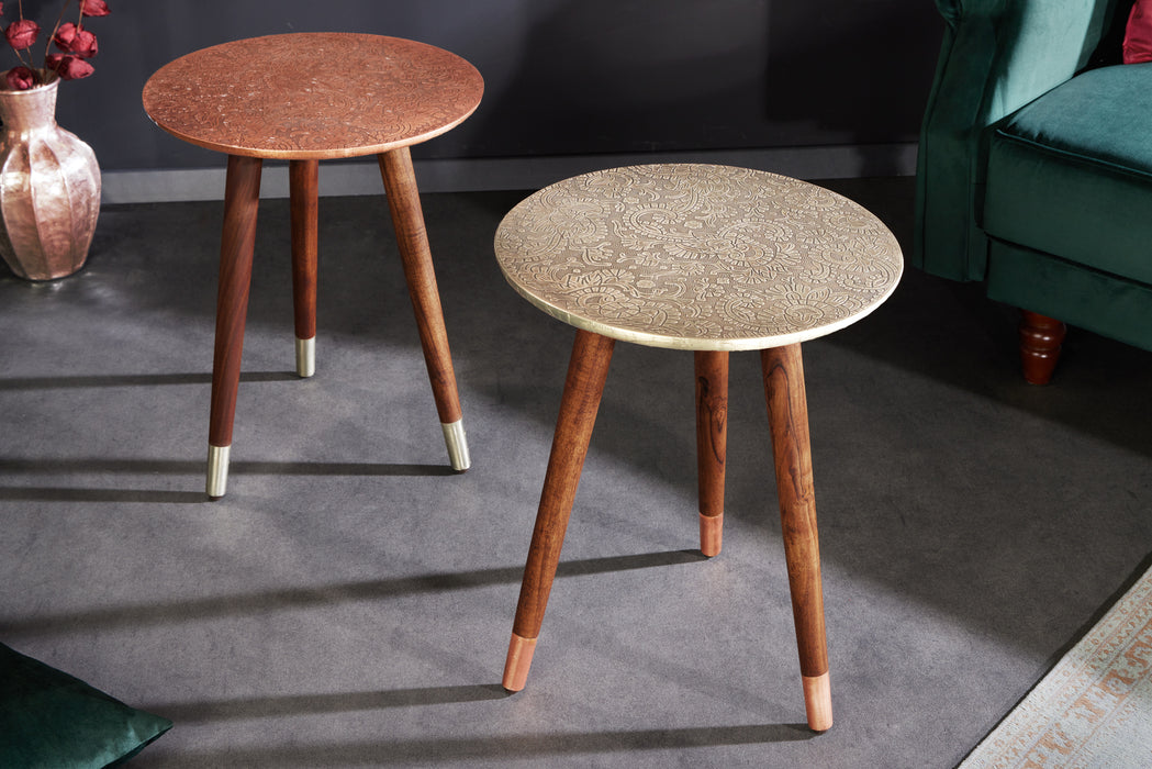 Beistelltisch Maya 50cm antik silber