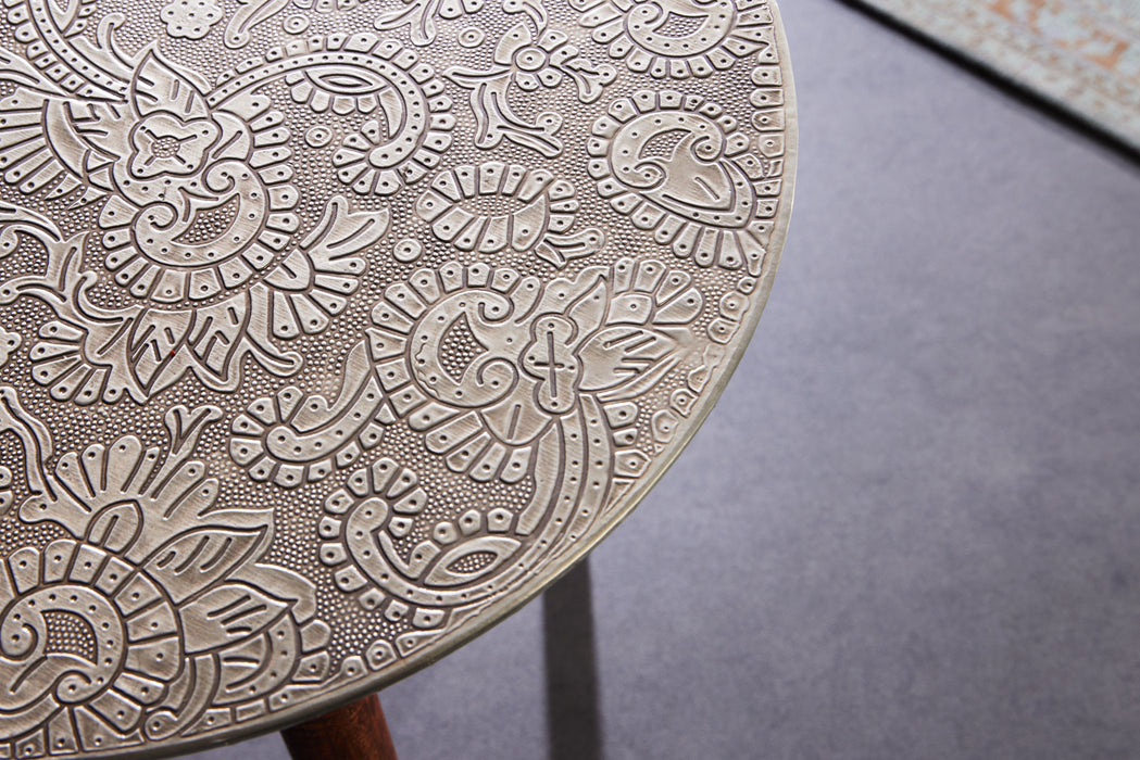 Beistelltisch Maya 50cm antik silber