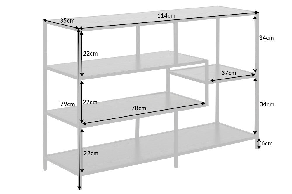 Regal Sleek Line 115x80cm Marmor anthrazit