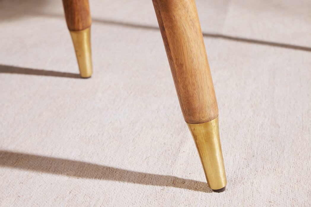 Couchtisch Säntis 110cm braun gold Mango