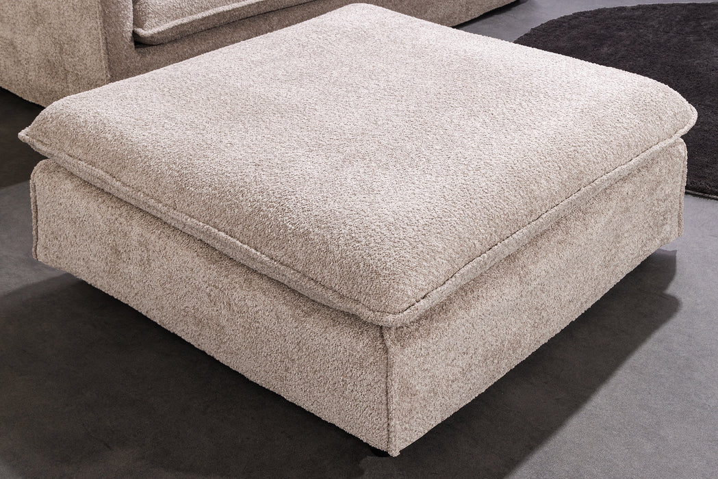 Hocker Clouds 100cm champagner beige Teddy