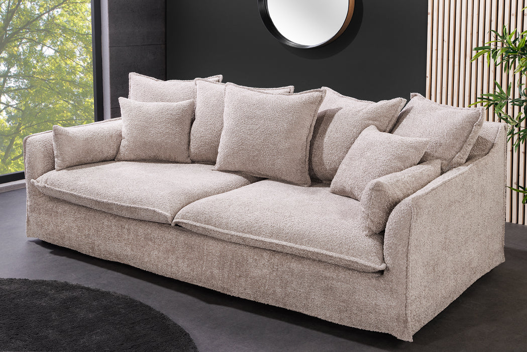 Sofa Clouds 200cm Champagner Beige Teddy