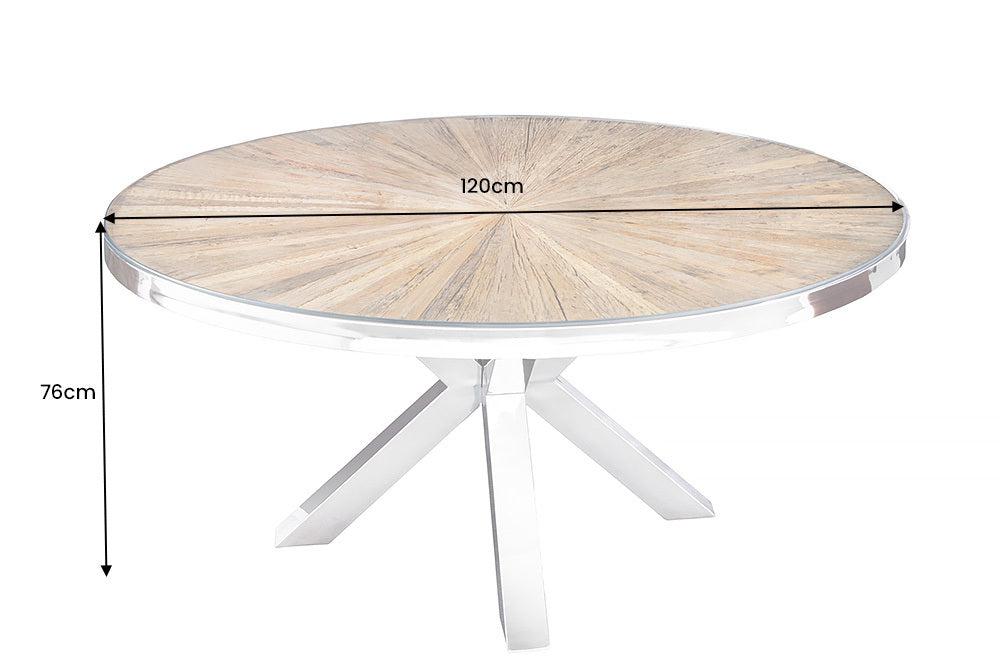 Esstisch Barcelona 120cm Teakholz Rund