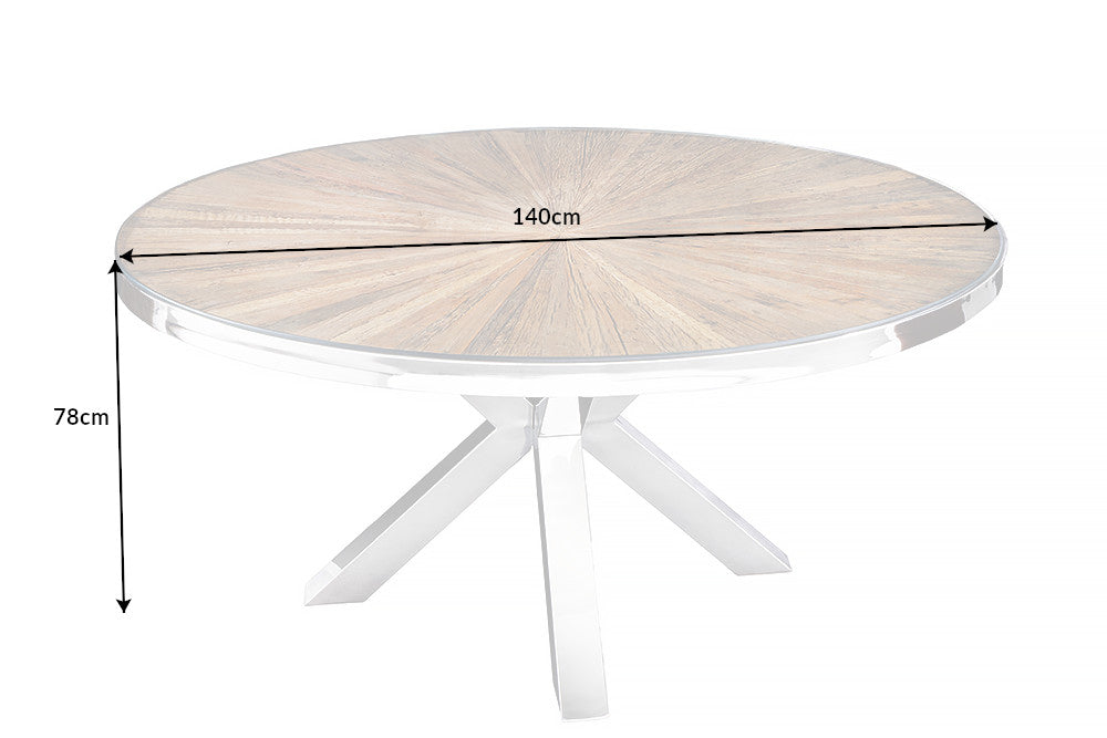 Esstisch Barcelona 140cm Teakholz Rund