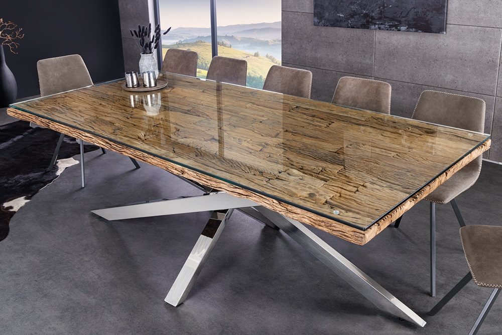 Esstisch Barcelona – 220cm Teakholz