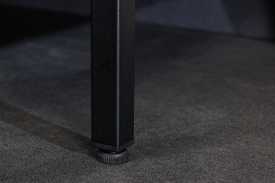 Vitrine Davos 160cm Riffelglas schwarz