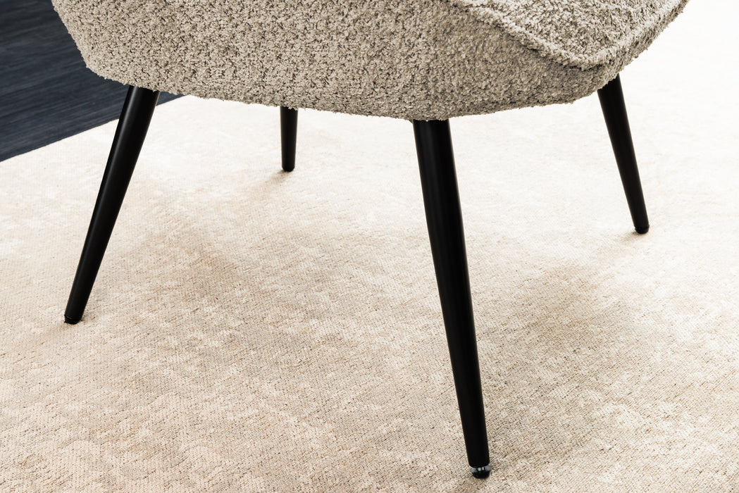 Sessel Nordica champagner greige Teddystoff