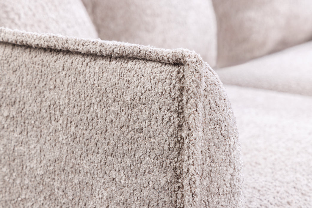 Eck-Sofa Clouds 255cm Teddy champagner beige