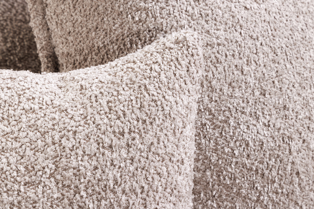 Eck-Sofa Clouds 255cm Teddy champagner beige