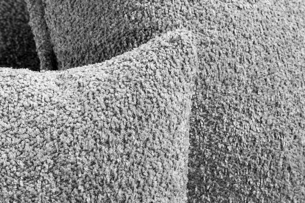 Eck-Sofa Clouds 255cm Teddy grau