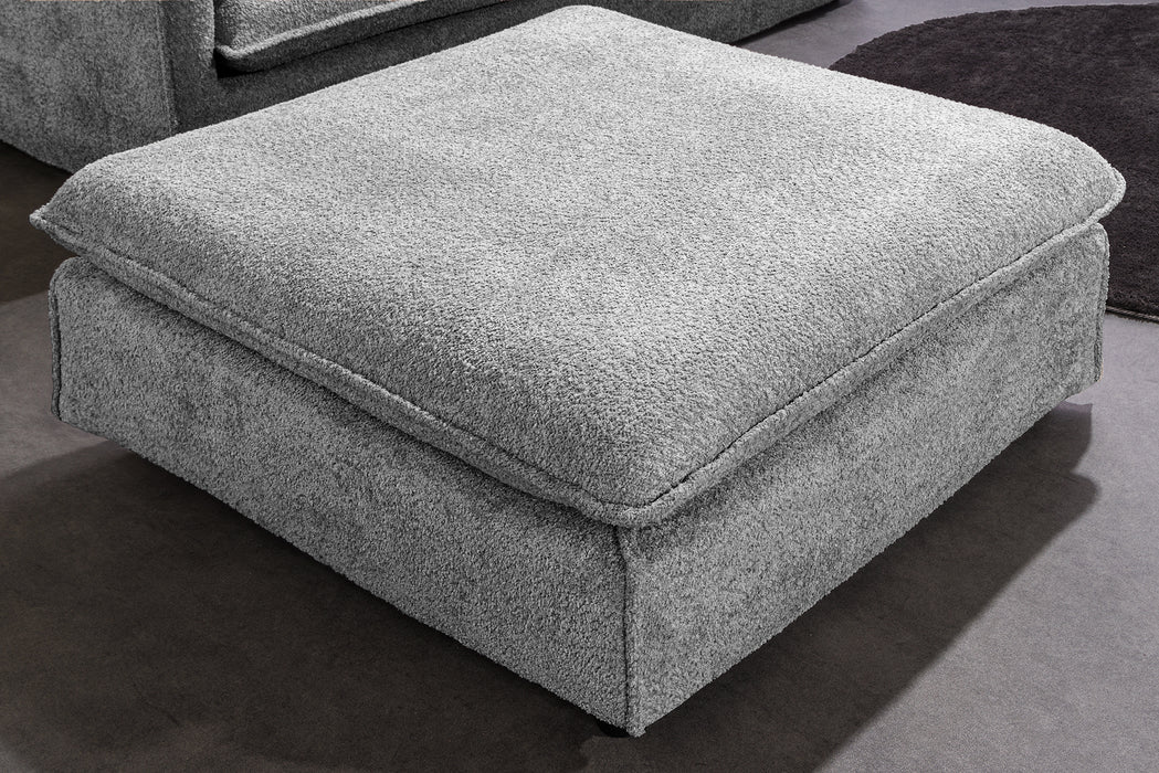 Hocker Clouds 100cm grau Teddy