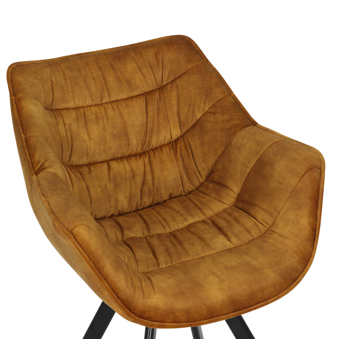 Stuhl The Nordic Comfort senfgelb Samt