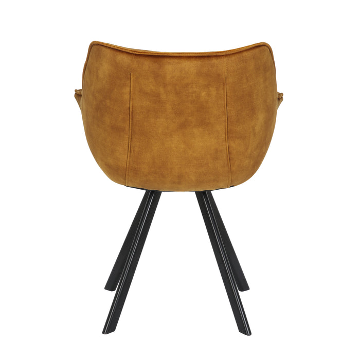 Stuhl The Nordic Comfort senfgelb Samt
