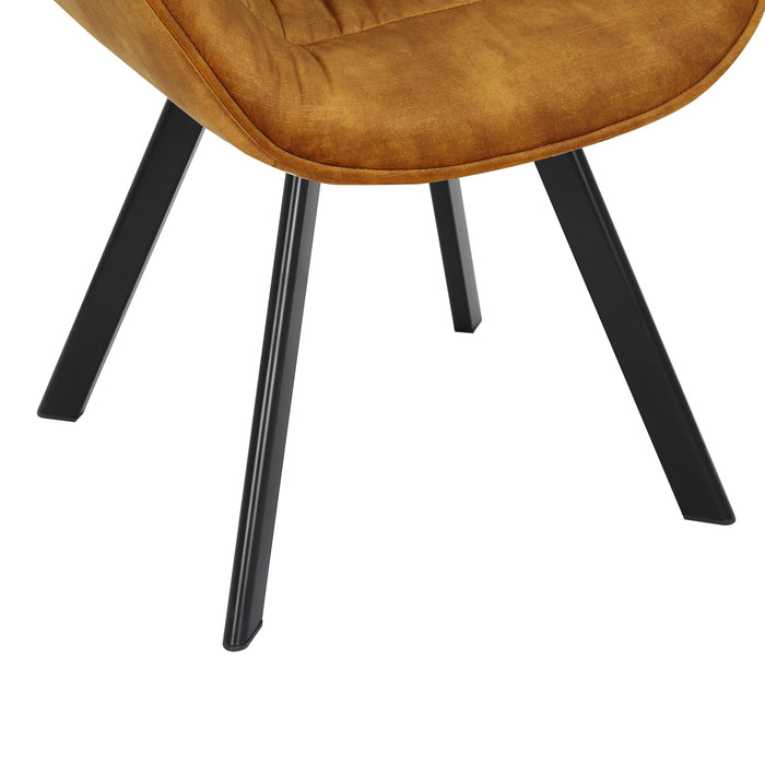 Stuhl The Nordic Comfort senfgelb Samt
