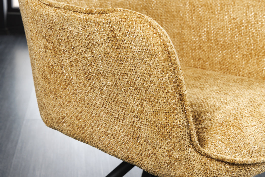 Design Stuhl Florence senfgelb drehbar