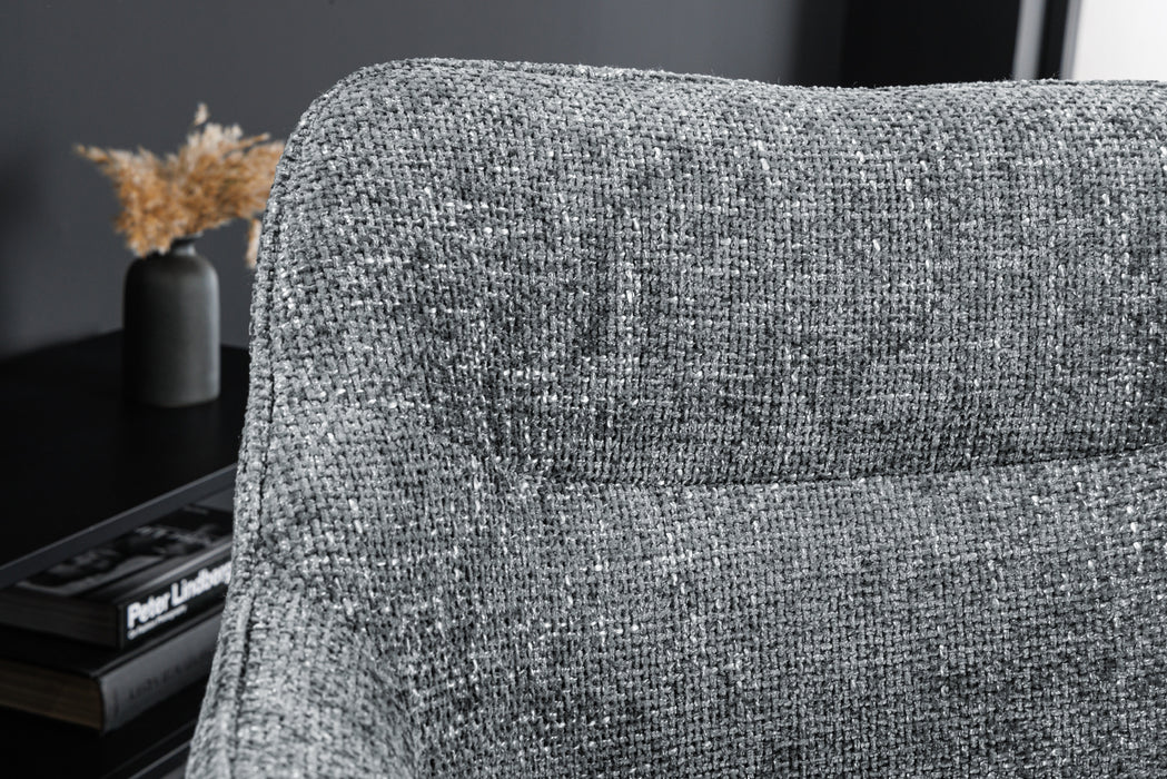 Design Stuhl Florence grau drehbar